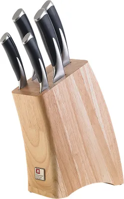 Obrázek produktu pro Amefa Kyu, Sada nožů/příborů ve stojanu, Nerezová ocel, Dřevo, Černá, Kyu, Krabice