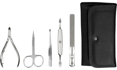 Imagen del producto de Kit de manicura y pedicura Zwilling de 5 piezas, que incluye cortaúñas y estuche de cuero