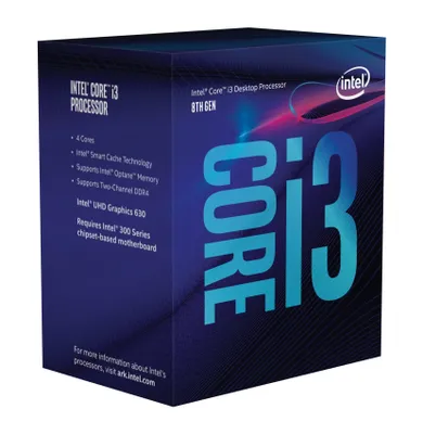 Produktbild von Intel Core i3-8100, Intel® Core™ i3, LGA 1151 (Socket H4), 14 nm, Box, Intel, i3-8100
