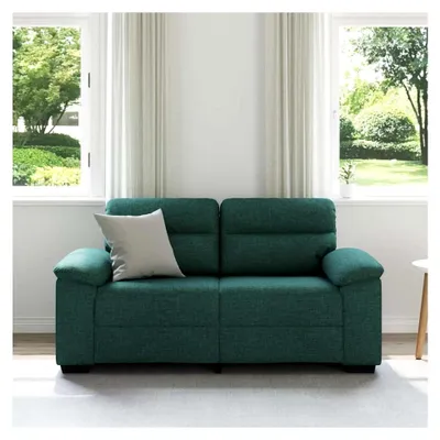 Produktbild von Dunkelgrünes 2-Sitzer-Sofa 160 cm | Polyester, Metall, Holz | Wohnzimmer & Büro