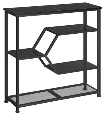Productafbeelding van Consoletafel, 5 niveaus, 80 cm, industriële stijl, zwart metalen frame