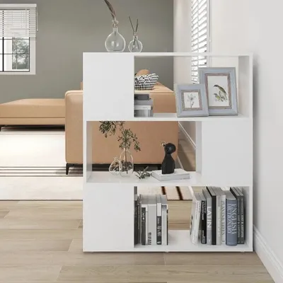 Produktbild von Design Möbel Bücherregal Raumteiler Weiß 80x24x94 cm Holzwerkstoff - 2024 Neu