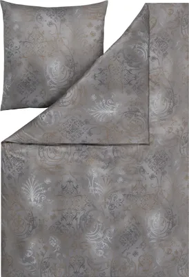 Produktbild von ESTELLA Atelier Mako-Interlock-Jersey Bettwäsche-Garnitur GREGORIO Farbe grau Größe 155x220 + 80x80 cm