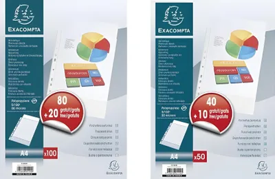 Image de EXACOMPTA Pochette Promopack 80+20  DIN A4 PP
