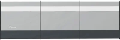 Produktbild von Windschutz faltbar Camping Sichtschutz mit Lichtquellenfenster Heringen Seilen Windfang Zaun Strandwindschutz Strandschutz für Camping Garten, Strand, Terrasse 440 x 140 cm Grau Aosom