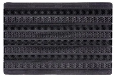 Produktbild von Fußmatte für Innen und Außen - Eingangsmatte aus Gummi - Rutschfeste Schmutzfangmatte 45x75 cm schwarz
