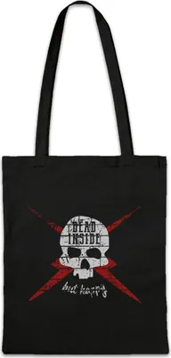 Produktbild von Urban Backwoods Dead Inside But Happy Skull, Stofftasche, Farbe: Schwarz