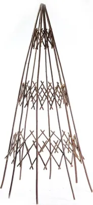 Produktbild von Famanu Obelisk Pflanzenstütze 120 cm - Natürliche Dekoration für den Garten