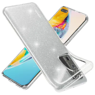 Zdjęcie produktu dla NALIA brokatowe etui na telefon komórkowy Huawei P40 Pro, przezroczyste silikonowe etui na telefon komórkowy