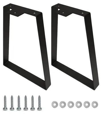 Productafbeelding van 2 tafelpoten, tafelpoten van ijzer, 357 mm, zwart, met schroeven