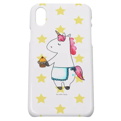 Produktbild von Mr. & Mrs. Panda Iphone 10 Handyhülle Einhorn Muffin - Weiß - Geschenk, Geburtstagsgrüße, Handy, X, Glückwünsche, Cover, Hülle, Unicorn, Geburtstag, Liebesgrüße