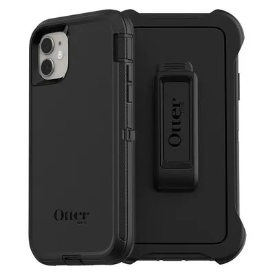 Produktbild von OtterBox Defender Tasche (Halfter) Apple iPhone 11 Smartphone - Schwarz - Schmutzbeständiger Anschluss, Staubbeständiger Anschluss, Rutschfest, Fusselbeständiger Anschluss - Gürtelclip