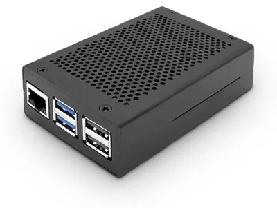 Produktbild von Aluminium Gehäuse für Raspberry Pi 5, schwarz