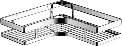 Produktbild von PolkaHome® Duschregal Eck Duschkorb Edelstahl Wandmontage Aufbewahrung mit Seifenschale
