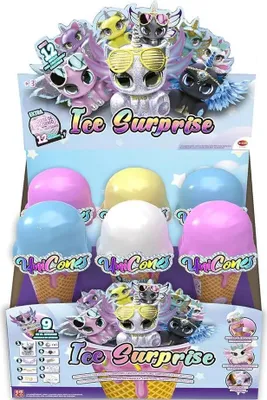 Immagine prodotto di Bizak, Ice Surprise Unicorns, gelati pieni di sorprese, unicorni da personalizzare e tatuare, con slime all'interno! 12 modelli diversi da collezionare (64261234)