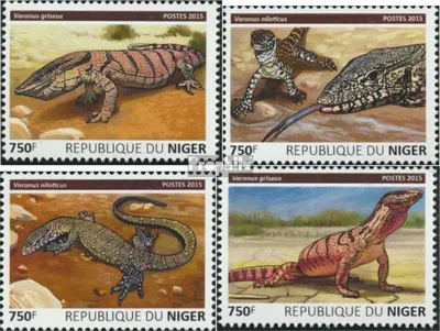 Produktbild von Briefmarken Niger 2015 Mi 3755-3758 (kompl. Ausg.) postfrisch Eidechsen