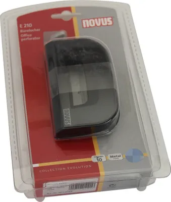 Produktbild von Novus Locher E 210, bis 10 Blatt schwarz/grau, im Blister