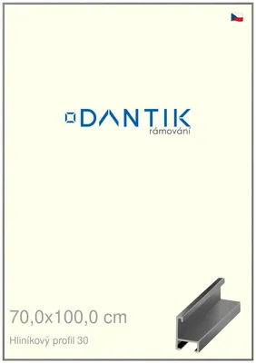 Obrázok produktu pre Rám DANTIK 70x100 | ALU profil 6030 Steel (Plexi Clear)