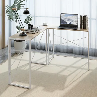 Produktbild von Modernes L-förmiger Eckschreibtisch für PC, Laptop, Studium & Homeoffice