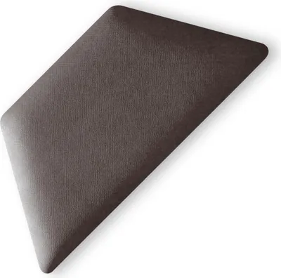 Produktbild von TAPHICEROS Halb Hex Wandpaneel Polsterpaneel, 30x15 cm, Oben/Unter, 1stk,  VELUTTO 17, Dunkelgrau, Wandkissen Halb Hexagon Wandpolster Kopfteil für Bett Gepolstert Polsterplatte