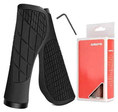 Produktbild von Fahrradlenkergriffe rutschfest mit Aluminiumschloss für Rennrad MTB Citybike Schwarz 20-22mm