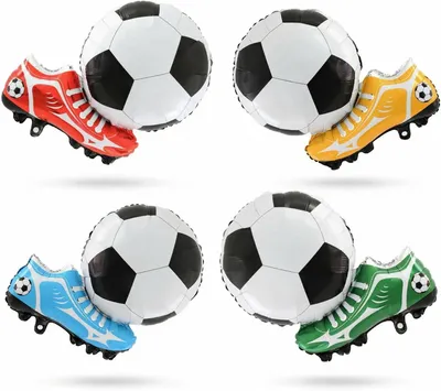 Obrázek produktu pro Balónky s motivem fotbalu - sada 4 kusů - dekorace na narozeniny - fotbal