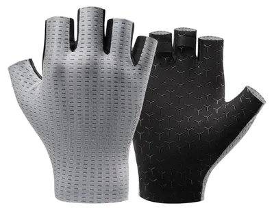 Produktbild von Fahrradhandschuhe Fingerlos Herren Damen M Grau Atmungsaktiv Rutschfest
