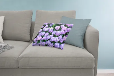 Produktbild von MuchoWow® Zierkissen Sofakissen Wohnzimmer Dekokissen 60x40 cm Hortensienpflanze - Kopfkissen - Polster mit Foto