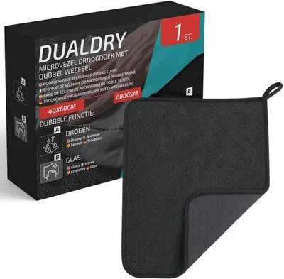 Produktbild von Microfasertuch Auto 1 Stück . . . 40x60 cm 600 GSM Doppelseitiges Trockentuch