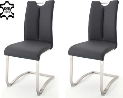 Produktbild von Schwingstuhl Küchenstuhl Esszimmerstuhl Schwinger Stuhl "Kerrin II" (2-er Set) Schwarz