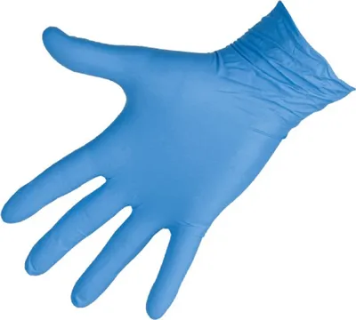 Produktbild von Kerbl Einmalhandschuh Nitril Sensitive, Größe M, blau, 100 Stück, ungepudert, 153067
