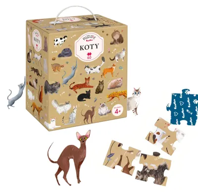 Obrázek produktu pro Puzzle 60 elementów Koty Puzzlove CzuCzu