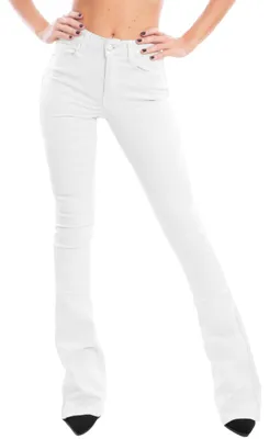 Produktbild von Damen Slim Fit Push Up Jeans mit Schlag