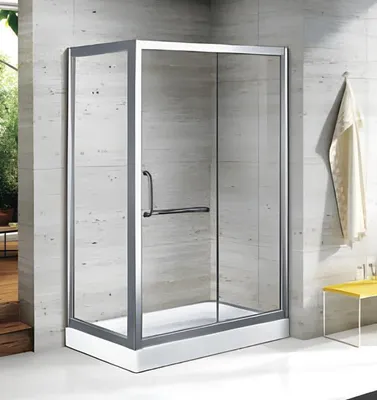 Produktbild von Design-Dusche Komfortdusche Duschkabine Schiebetür Duschabtrennung 130x100 cm