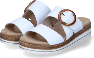 Obrázok produktu pre Remonte dámske mules biela hladká koža veľkosť: 39