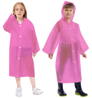 Produktbild von Kinderregenjacke - Wasserfester Regenschutz mit Kapuze - Regenponcho für Kinder
