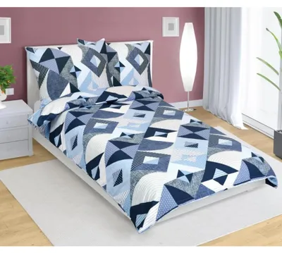 Obrázek produktu pro Bavlněné povlečení - 140x220 cm. 70x90 - modrá