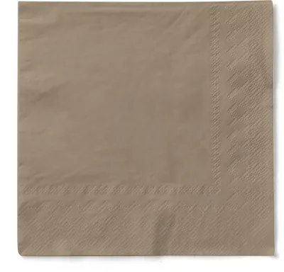Produktbild von Tissue Serviette Beige Grey, 33 x 33 cm, 3-lagig, 100 Stück - Mank