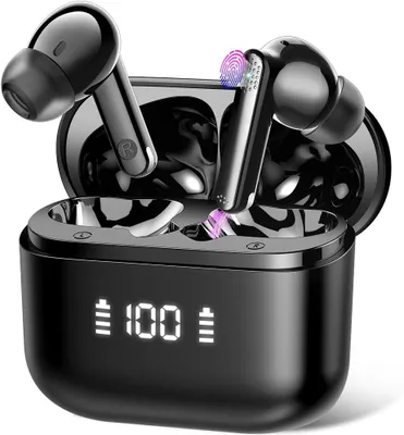 Produktbild von AI Sprachübersetzer Kopfhörer 3-in-1 Echtzeit 165 Sprachen Bluetooth 5.4, ENC Rauschunterdrückung,7 Modi,In-Ear Ohrhörer mit App für Reisen & Business