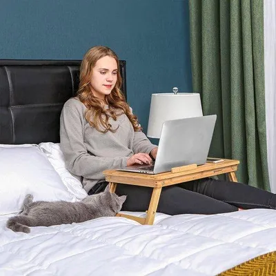 Produktbild von Famanu Laptop-Tisch für das Bett - faltbar und höhenverstellbar