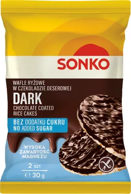 Obrázek produktu pro Sonko Dezert Čokoládové rýžové oplatky bez přidaného cukru 30 G