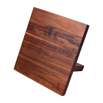 Produktbild von NYORD Magnet Messerblock - Magnetischer Messerhalter zum Hinstellen oder Anhängen an die Wand aus geöltem Akazienholz mit extra starkem Magnet