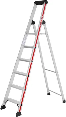 Produktbild von 402606 Stufenstehleiter mit Plattform, einseitig begehbar, 6 Stufen