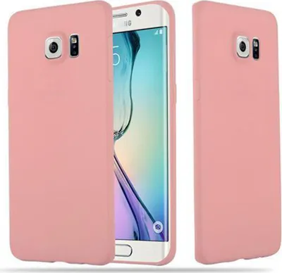 Image de Cadorabo Housse pour Samsung Galaxy S6 EDGE Housse en rose Housse téléphone portable TPU silicone Etui Case Cover
