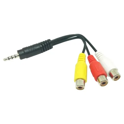 Produktbild von XORO AV1 - 15 cm Audio/Video Adapterkabel geeignet für Receiver und Fernseher