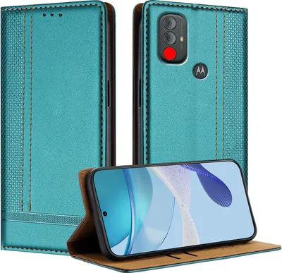 Produktbild von Handyhülle für Motorola Moto G Power 2022 Leder Flip Klappbare Schutzhülle mit Standfunktion Grün