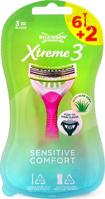 Produktbild von Wilkinson Xtreme 3 Sensitive Comfort Beauty Einwegrasierer, 8er Pack