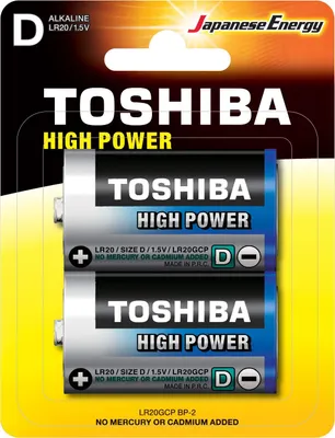 Immagine prodotto di 2 batterie Toshiba High Power D LR20 Mono
