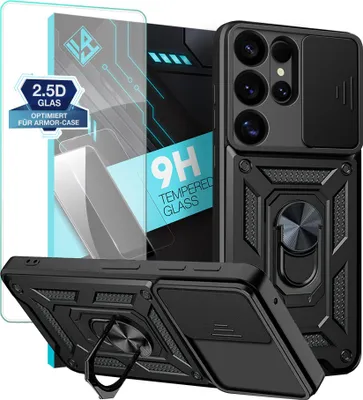 A product image showcasing a phone case and screen protector.