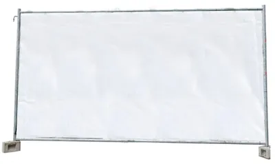 Productafbeelding van 20 Stuks Bouwhekzeil Wit Polyethyleen 160 g/m² 1,76 m x 3,41 m met Versterkte randen en Ogen